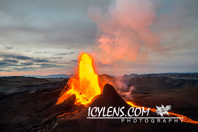 Volcano Eruption - erupts into the air