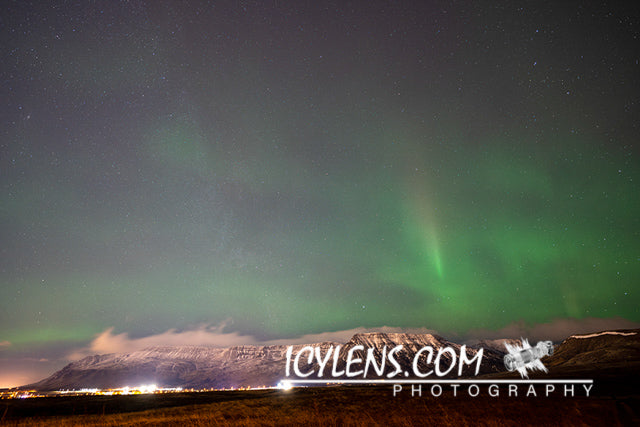 Northern Light over Esjan