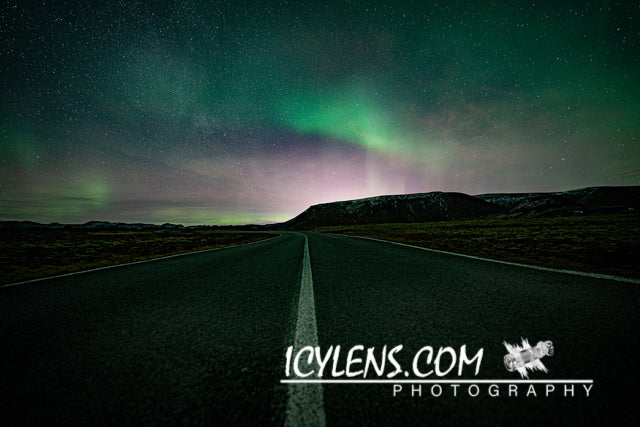 The road and the Northern Light