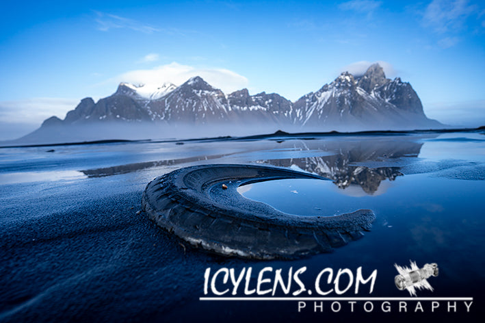 Vestrahorn and old Tire