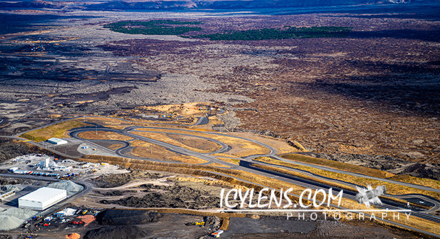 Motorcycle track in the lava in Hafnarfjörður