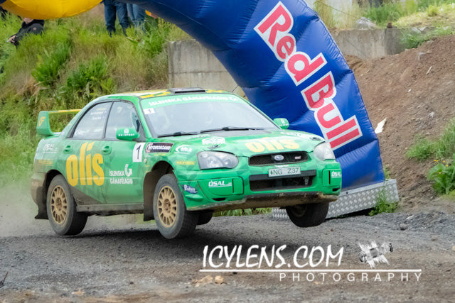 Green rally car II