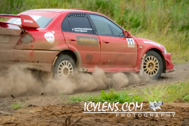 Red rally car III